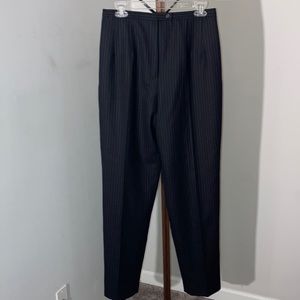 Harvey Bernard | Women’s Black Pin-Striped Pants - Size 10
